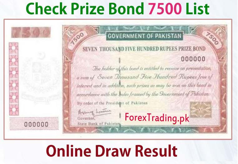 7500 Prize Bond List